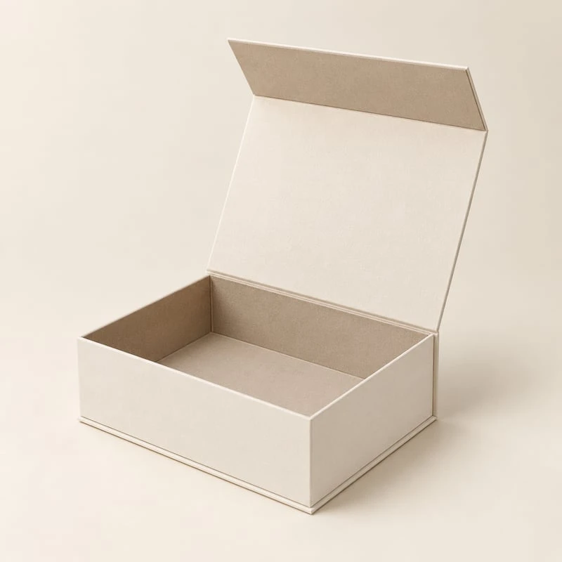 Presentatiedoos in boekstijl met magnetische sluiting