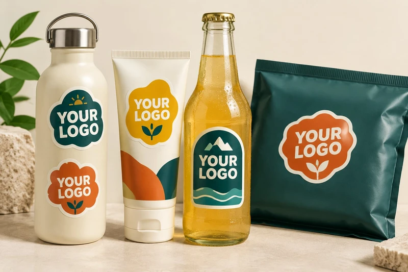 Duurzame vinyl etiketten bedrukt met uw logo