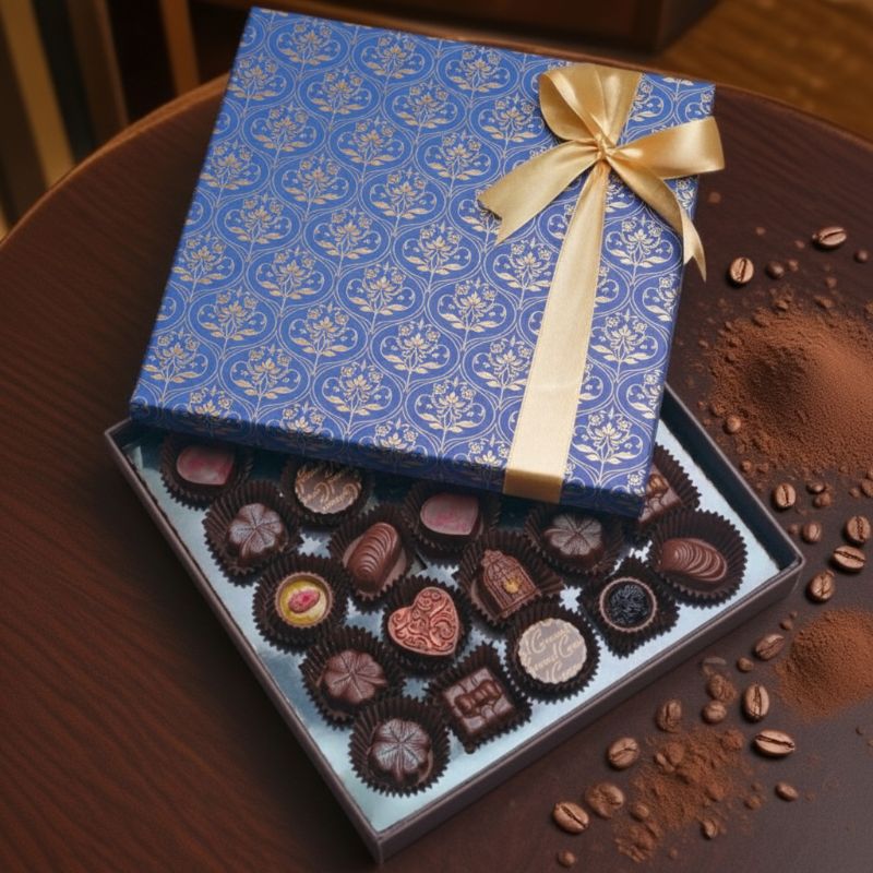LB-201 Chocolade deksel en basis doos