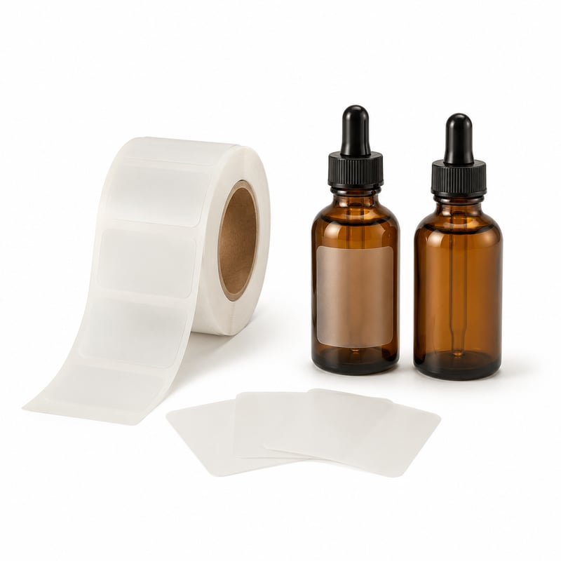 Matte labels voor serumflacons