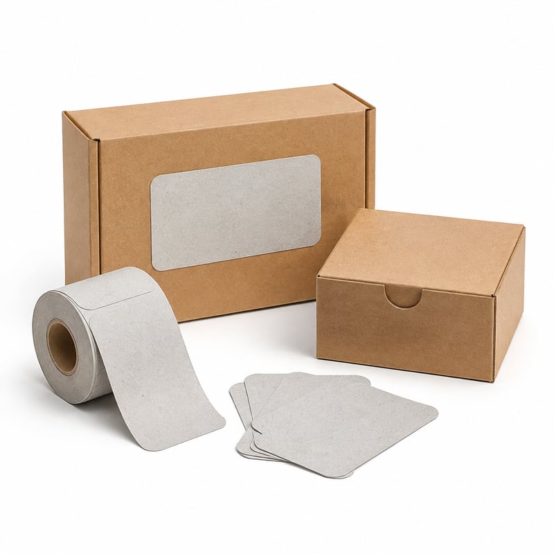 Labels van gerecycled papier