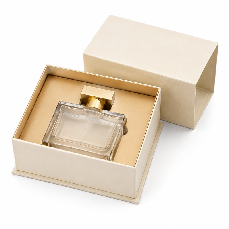 Deksel- en bodembox voor parfumflesje