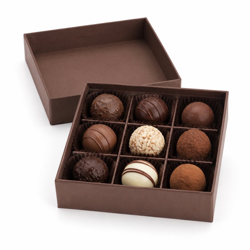 Deksel- en bodemdoos voor truffels