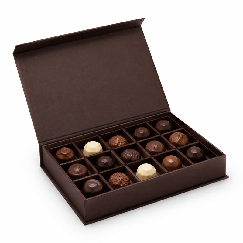 Harde doos voor fijne chocolade